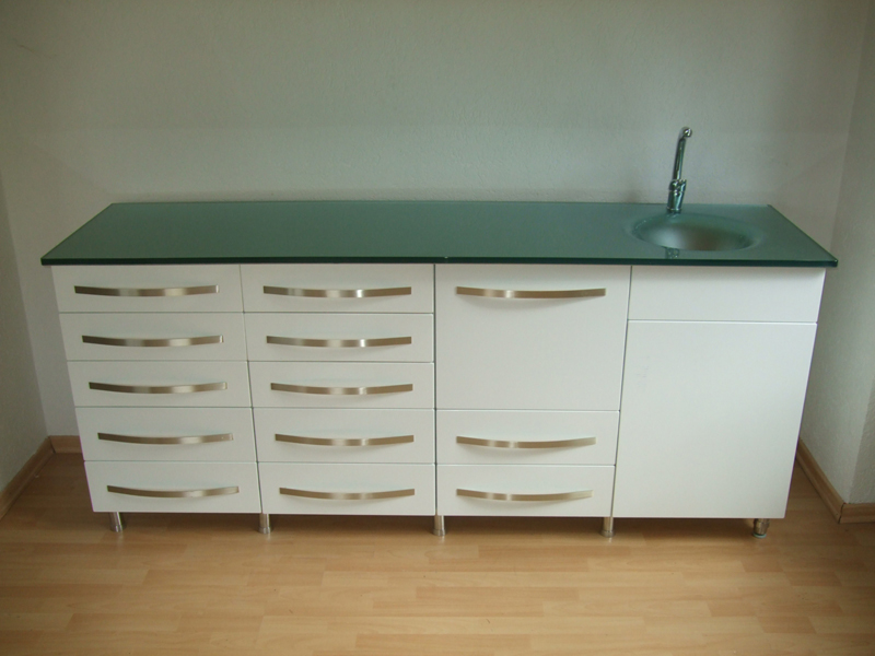 ILK-Dental Behandlungszeile Behandlungseinheit Arztzeile mit Glasplatte